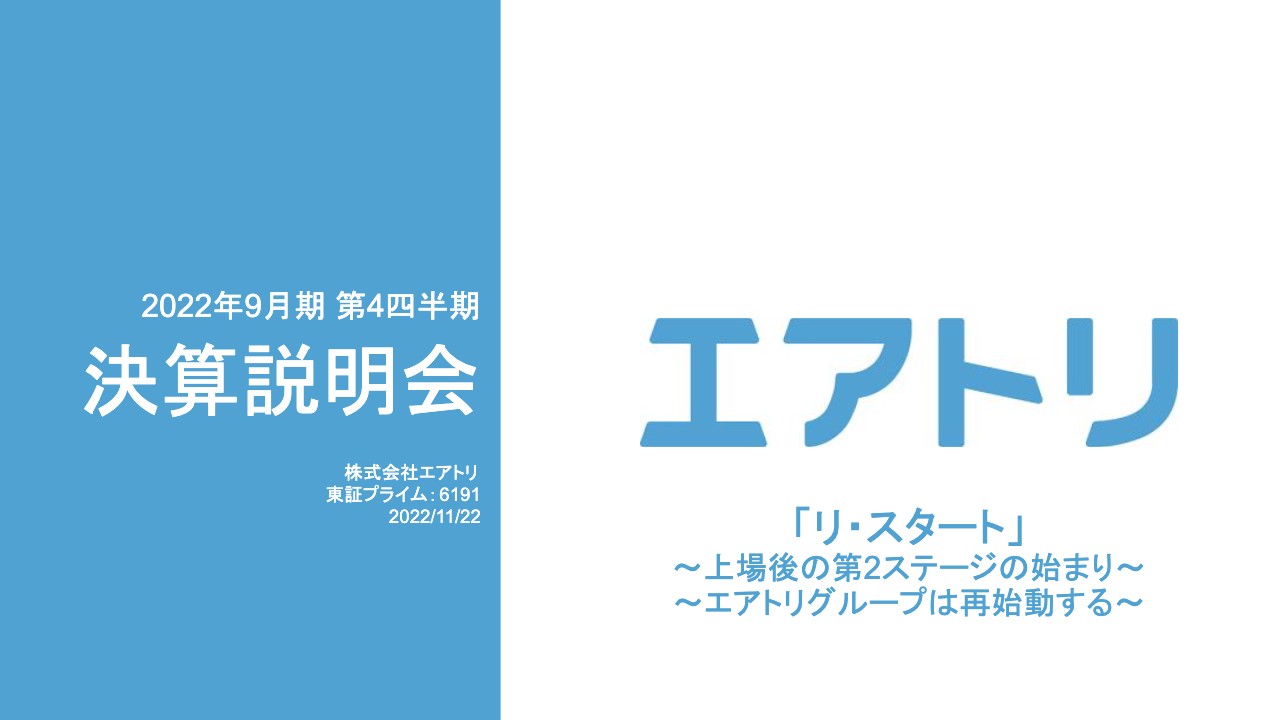 エアトリ、通期は営業利益25.5億円で着地　「エアトリ5000」ではグループ連結取扱高5,000億円を目指す