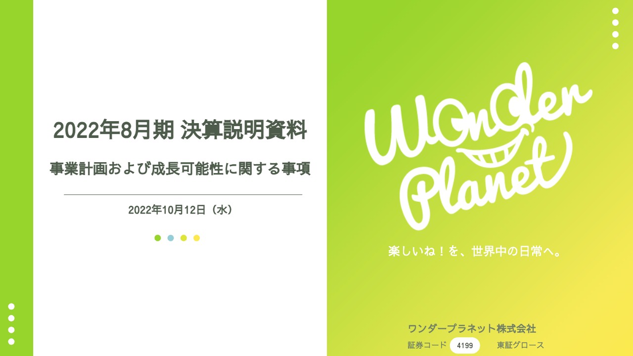 ワンダープラネット、前期は計画未達、今期は「アリフィ」年間フル寄与と費用コントロールで黒字化を目指す