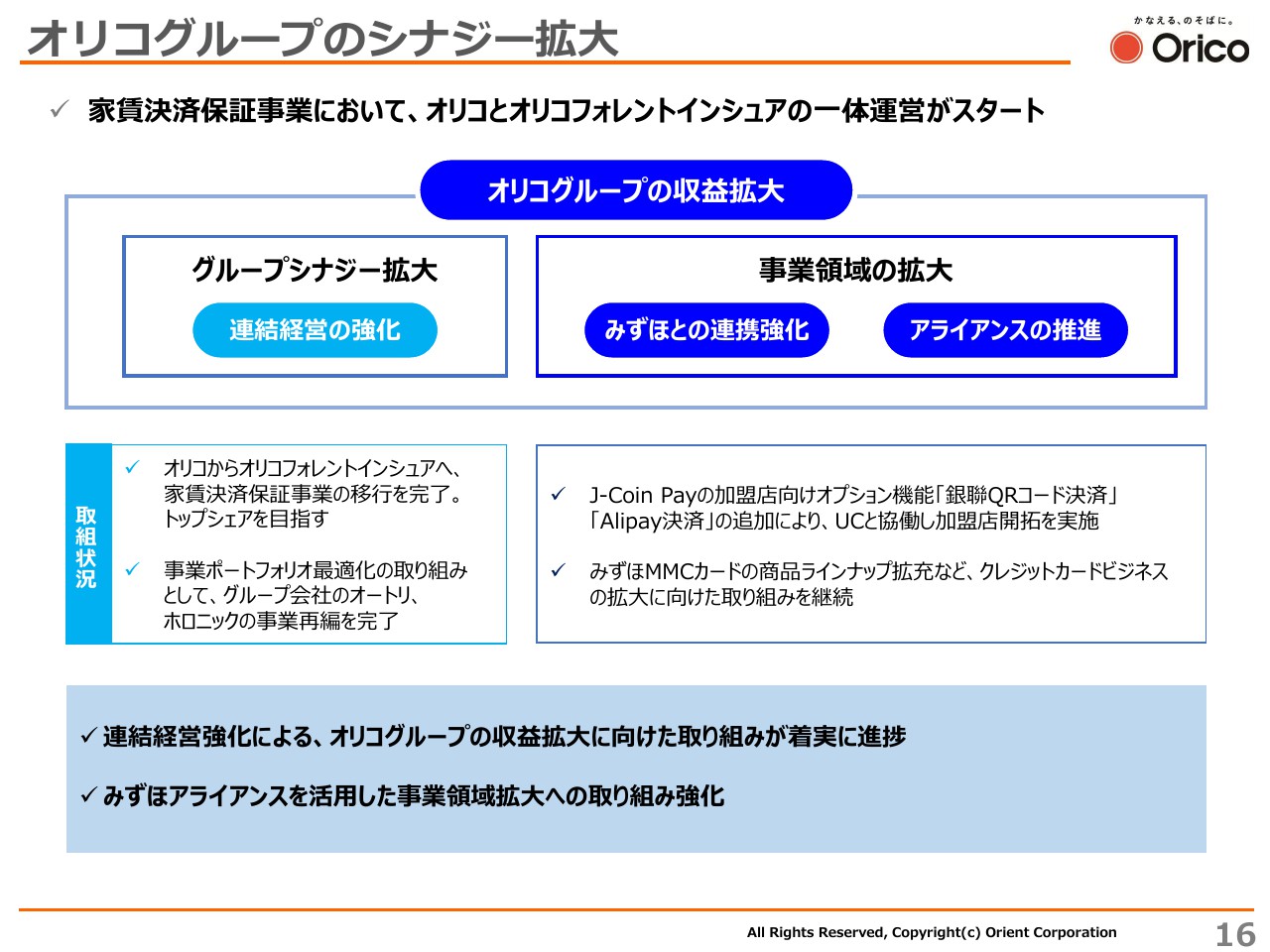 オリエントコーポレーション 中期経営方針初年度は増収増益 ログミーファイナンス