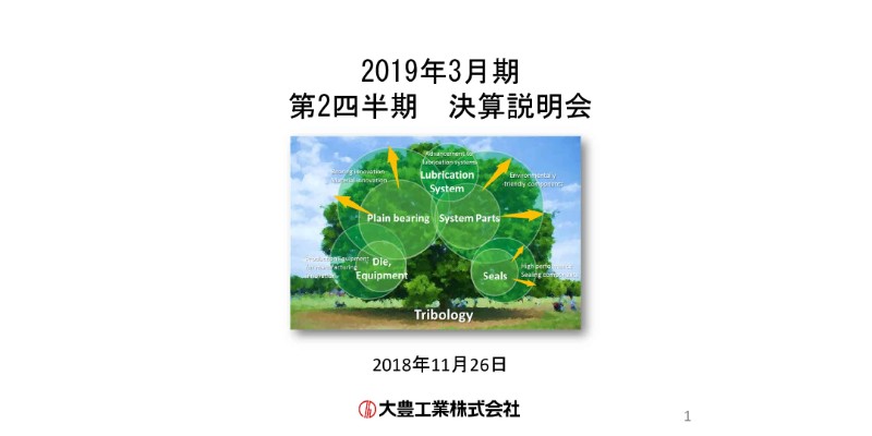 大豊工業、2Qの売上高は過去2番目も減収減益　設備・金型事業の売上減が主因